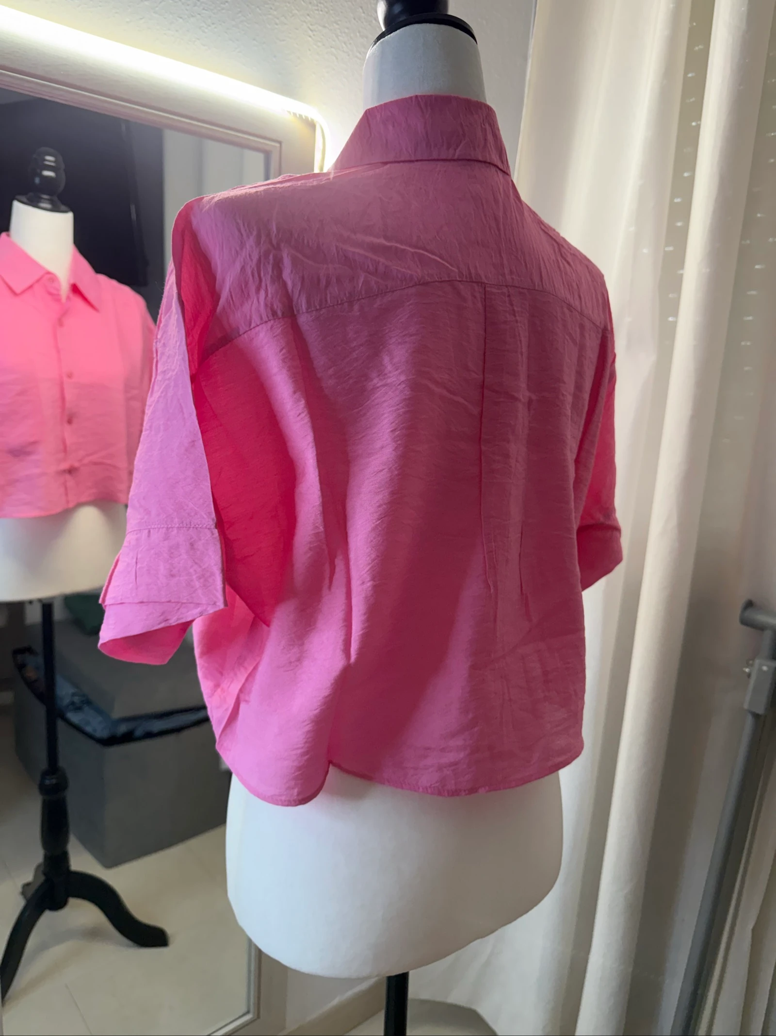 Camisa manga corta color rosa – photo 3
